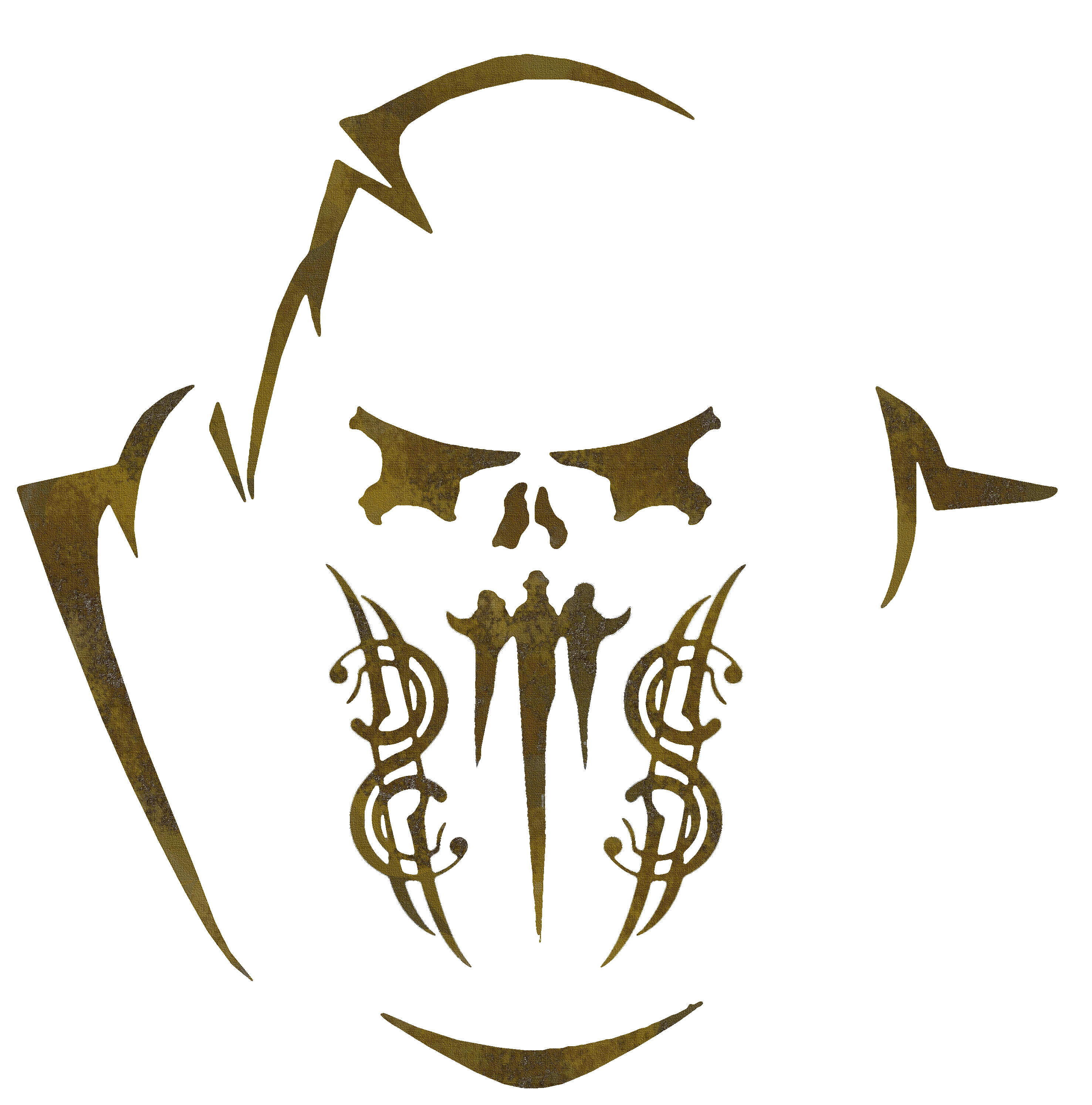 Ominious hooded figure bathed in green